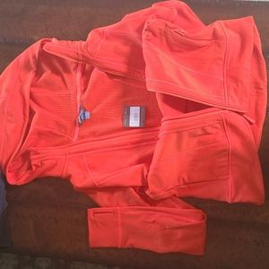 High Route Grid Fleece Full-Zip Jacket- Flame size M with tags